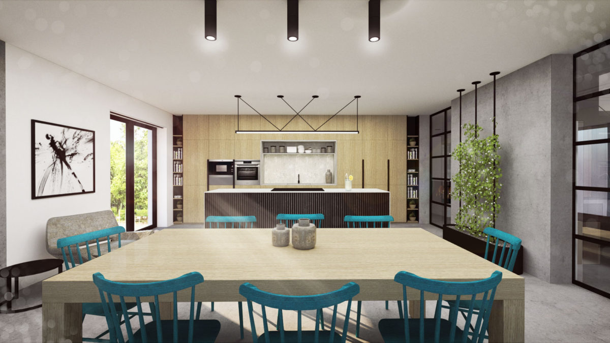 Industriální design interiéru kuchyně
